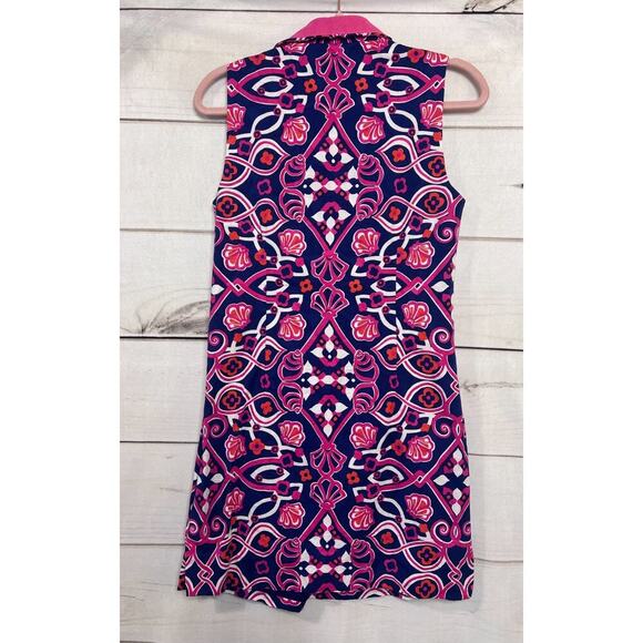 VINEYARD VINES NAVY BLUE, FUCHSIA, HOT PINK & WHITE SHIFT TUNIC DRESS, SIZE 4 - Picture 2 of 5